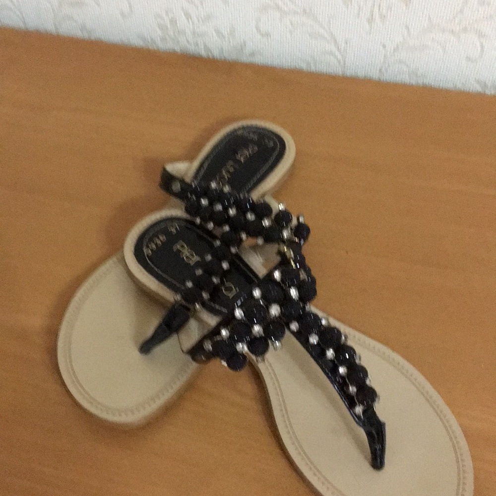 Leather slippers